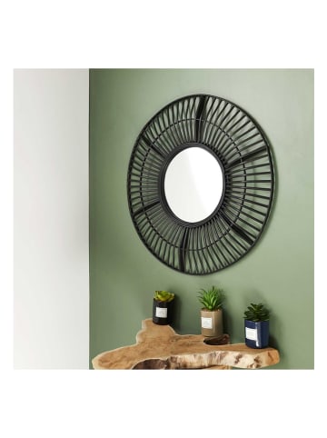Ethnical Life Lustro ścienne w kolorze czarnym - Ø 70 cm