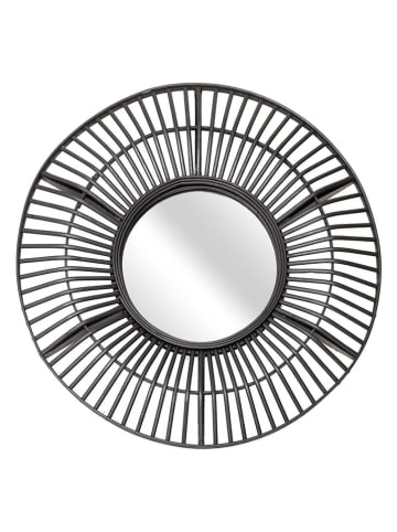 Ethnical Life Wandspiegel in Schwarz - Ø 70 cm