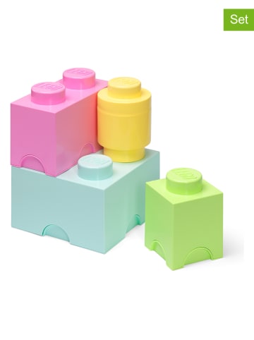 LEGO 4tlg. Set: Aufbewahrungsboxen "Brick" in Bunt