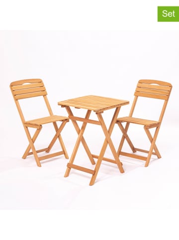 FLORIANE GARDEN 3-delige tuinmeubelset lichtbruin