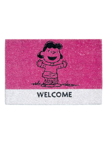 EXCELSA Kokos-Fußmatte "Peanuts" in Pink - (L)60 x (B)40 cm