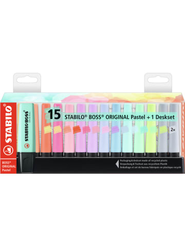 STABILO Zakreślacze (15 szt.) "STABILO BOSS - Pastel"