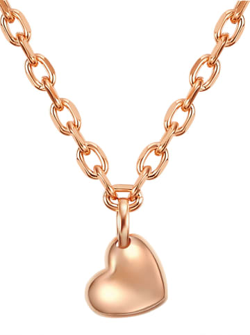 Yokoamii Rosévergold. Halskette mit Anhänger - (L)45 cm