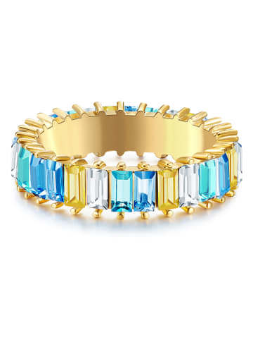 Yokoamii Vergold. Ring mit Kristallen