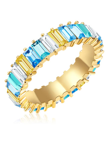 Yokoamii Vergold. Ring mit Kristallen