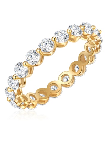 Yokoamii Vergold. Ring mit Kristallen