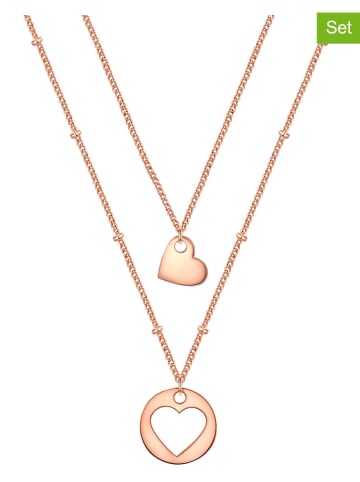 Eastside NY 2er-Set: Rosévergold. Halsketten mit Anhänger - (L)40 cm