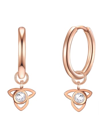 Eastside NY Rosévergold. Creolen mit Kristallen