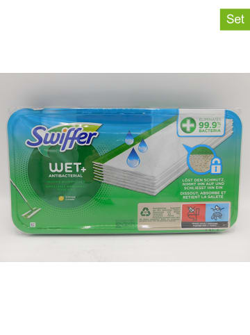 Swiffer 4er-Set: Wischtücher-Nachfüllpack "Antibakteriell" - je 10 Stück