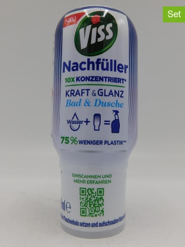 Viss 7er-Set: Badreiniger Nachfüller "Kraft & Glanz Bad & Dusche", je 70 ml