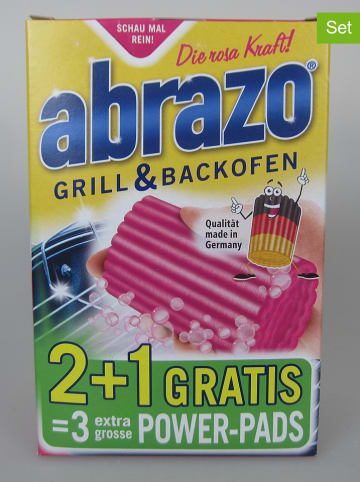 abrazo 5er-Set: Grill- und Backofenreiniger-Pads, je 3 Stück