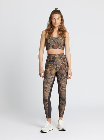 Rethinkit Legginsy sportowe "Beth" w kolorze jasnobrązowo-beżowym