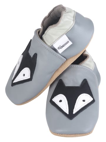 Kindsgut Skórzane buty "Fuchs" w kolorze szarym do raczkowania