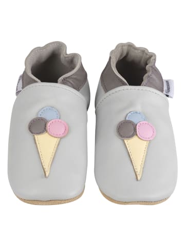 Kindsgut Skórzane buty "Ice cream" w kolorze szarym do raczkowania