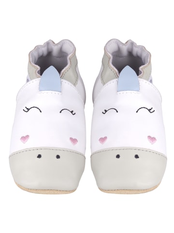 Kindsgut Skórzane buty "Unicorn" w kolorze białym do raczkowania