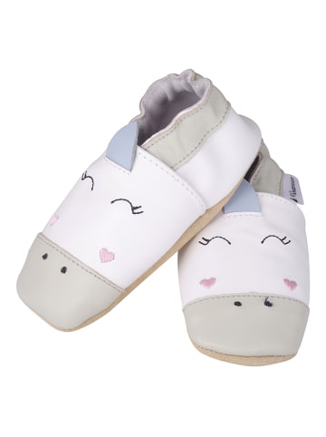 Kindsgut Skórzane buty "Unicorn" w kolorze białym do raczkowania