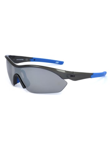 Skechers Dziecięce okulary przeciwsłoneczne w kolorze czarno-niebieskim