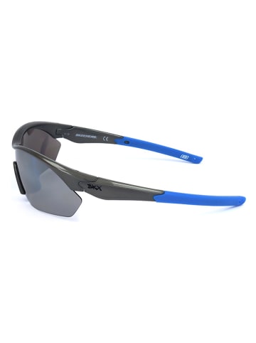 Skechers Dziecięce okulary przeciwsłoneczne w kolorze czarno-niebieskim
