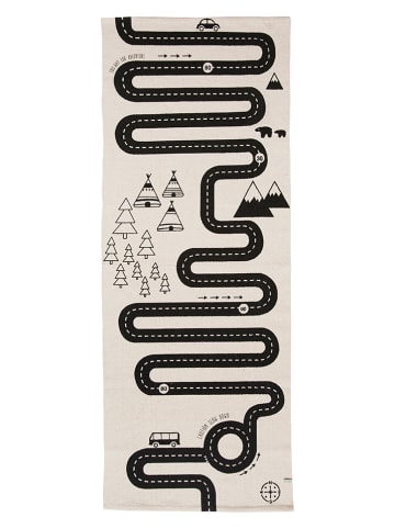 OYOY mini Dywan "Adventure" w kolorze beżowo-czarnym - 180 x 70 cm
