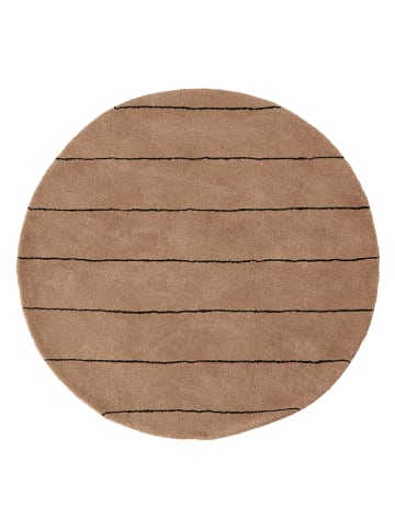 OYOY living design Wełniany dywan w kolorze jasnobrązowym  - Ø 120 cm