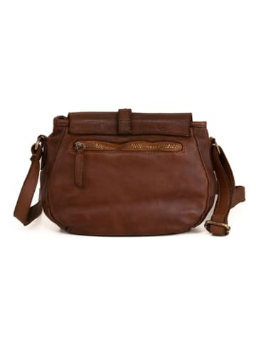 Anna Morellini Leder-Umhängetasche "Luigia" in Braun - (B)23 x (H)19 x (T)9 cm