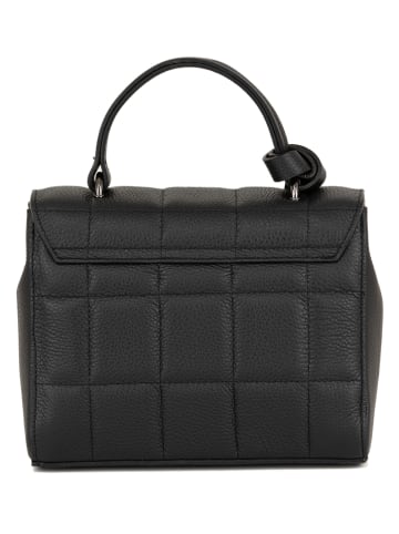 Anna Morellini Leren handtas "Sienna" zwart - (B)23 x (H)19 x (D)12 cm