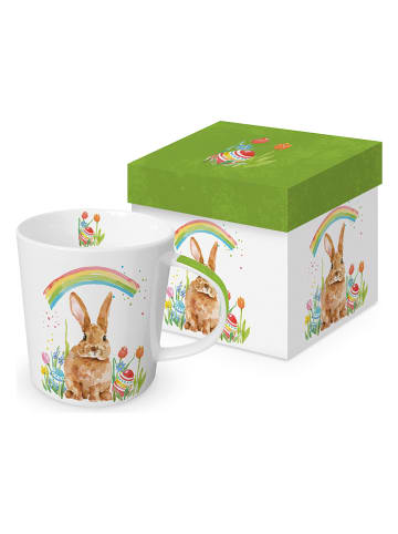 ppd Jumbotasse "Rainbow Rabbit" in Weiß/ Bunt - 350 ml