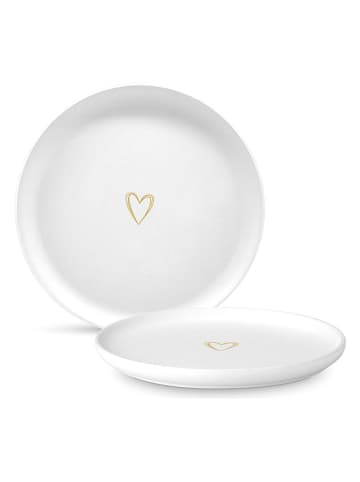 ppd Dessertbord "Pure heart" wit - Ø 21 cm