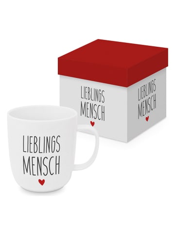 ppd Jumbotasse "Lieblingsmensch" in Weiß - 810 ml