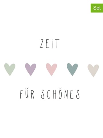 ppd 2er-Set: Servietten "Zeit für schönes" in Weiß - 2x 20 Stück