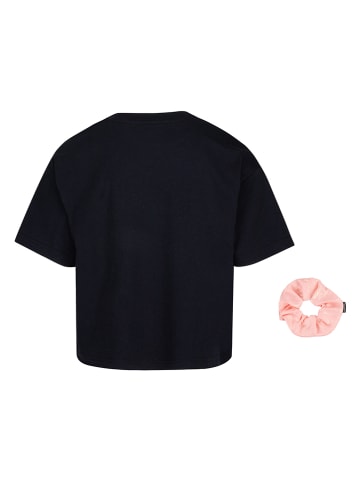 Converse 2-delige set: shirt en haarelastiek zwart/lichtroze