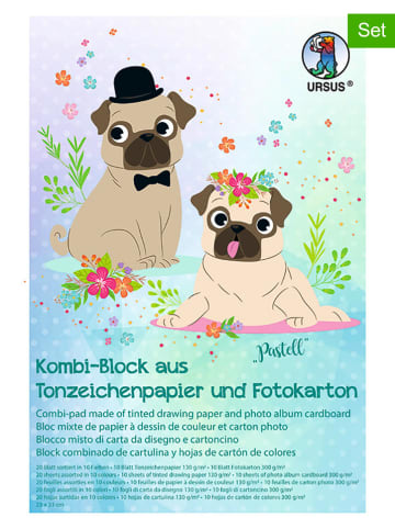 URSUS Kombi-Zeichenblock "Pastell" in Bunt