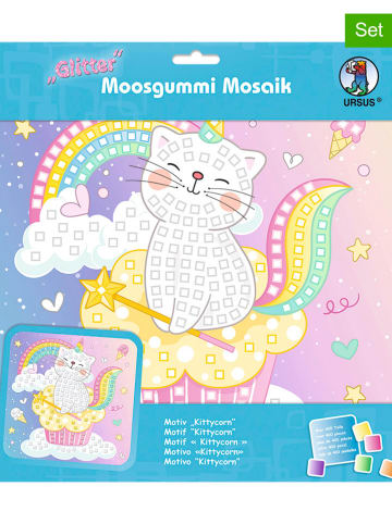 URSUS Moosgummi-Mosaik "Glitter - Kittycorn" in Bunt