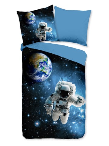 Good Morning Beddengoedset "Astronaut" donkerblauw