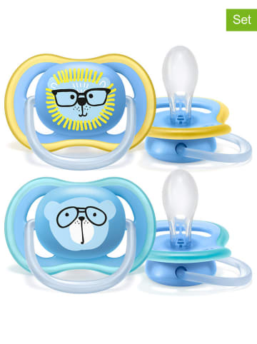 Philips Avent 2-delige set: fopspenen lichtblauw - mt. 3