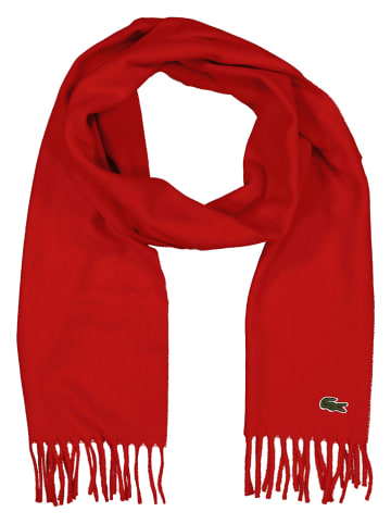 Lacoste Wollen sjaal rood - (L)180 x (B)30 cm