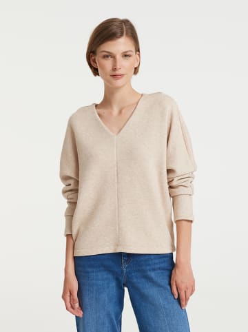 OPUS Sweter "Gavini" w kolorze beżowym