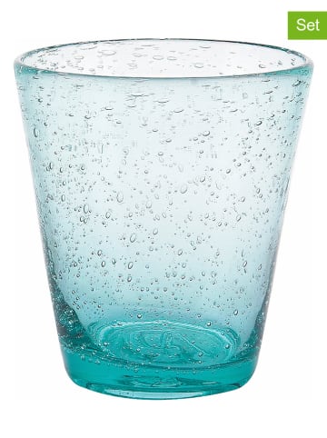 Villa d´Este 6er-Set: Gläser "Cancun" in Türkis - 330 ml