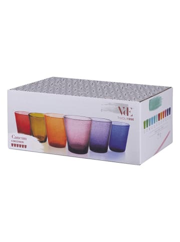 Villa d´Este 6er-Set: Gläser "Cancun" in Türkis - 330 ml