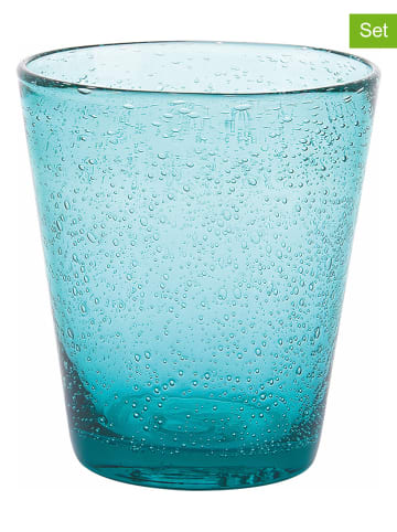 Villa d´Este 6er-Set: Gläser "Cancun" in Türkis - 330 ml