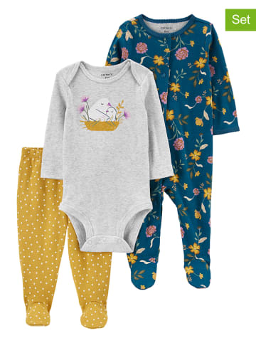 carter's 3-delige outfit geel/blauw