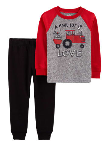 carter's 2-delige outfit rood/zwart