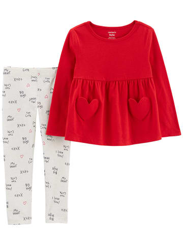 carter's 2tlg. Outfit in Rot/ Dunkelblau
