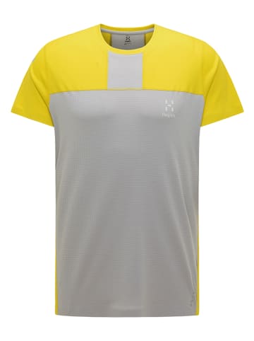 Haglöfs Koszulka funkcyjna "L.I.M Strive" w kolorze żółto-szarym