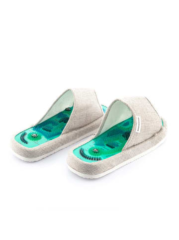 InnovaGoods Magnetische pantoffels beige/groen