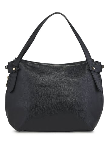 ORE10 Leder-Henkeltasche "Abert" in Schwarz - (B)38 x (H)28 x (T)16 cm