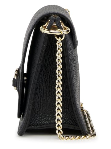 ORE10 Leder-Umhängetasche "Limas" in Schwarz - (B)20 x (H)15 x (T)8 cm