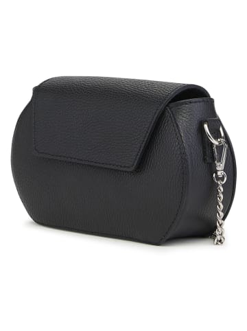 ORE10 Leder-Umhängetasche "Avesta" in Schwarz - (B)22 x (H)15 x (T)7 cm