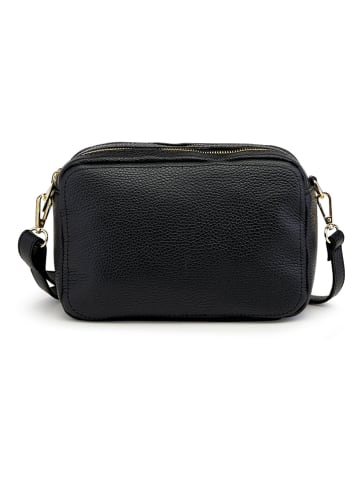 ORE10 Leren schoudertas "Aliser" zwart - (B)28 x (H)24 x (D)18 cm