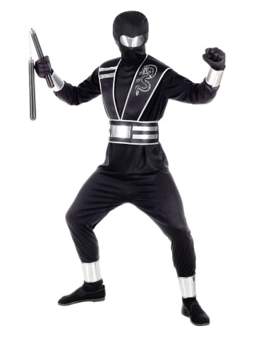 Carnival Party 6-delig kostuum "Ninja" zwart